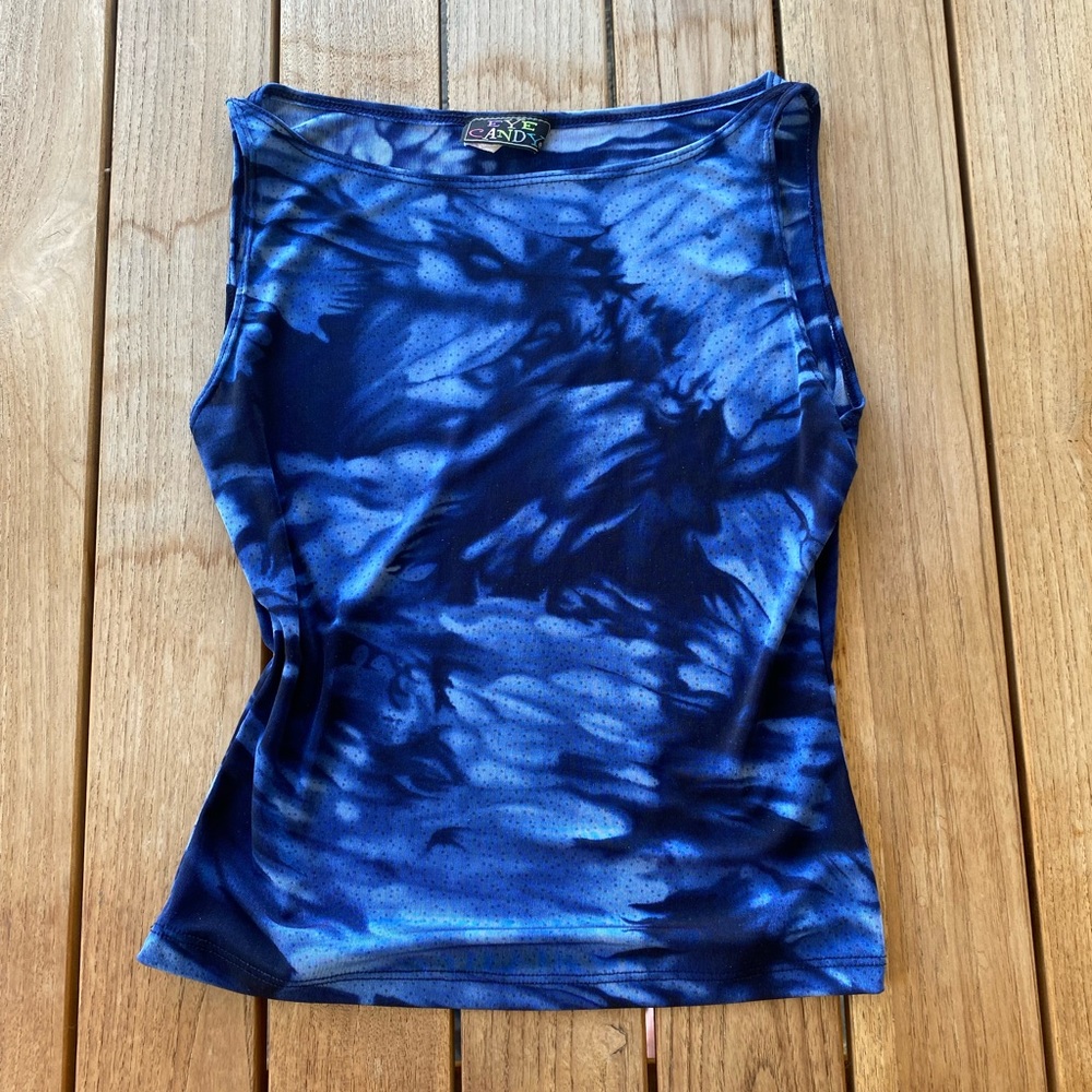 Y2k blue Eye Candy tank